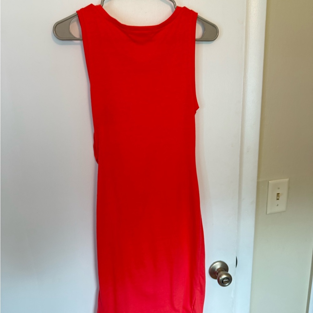 Vibrant Red Sleeveless Dress